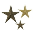 thumbnail image 1 of DecMode Brown Metal Indoor Outdoor Star Wall Decor (3 Count), 1 of 9