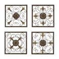 thumbnail image 1 of DecMode Brown Metal Wire Scroll Fleur De Lis Wall Decor with Gold Accents (4 Count), 1 of 17