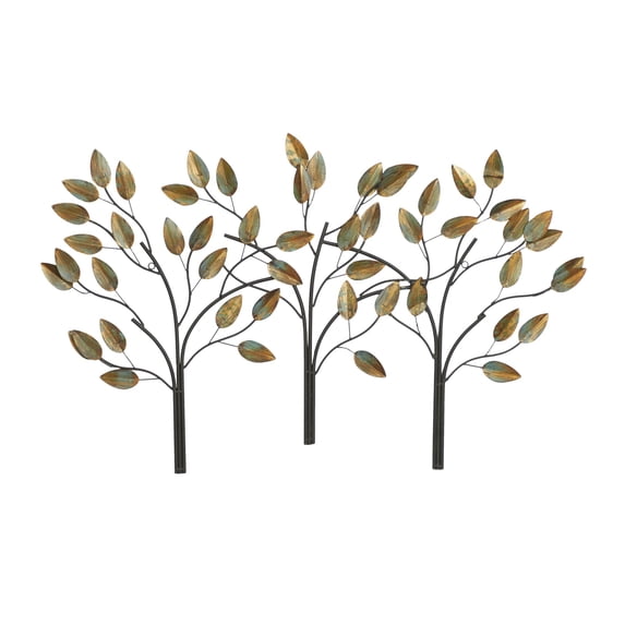 DecMode Brown Metal Tree Wall Decor