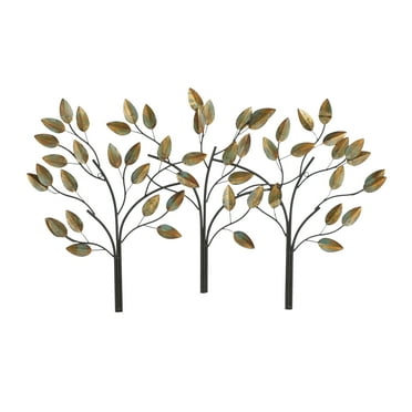DecMode Brown Metal Tree Wall Decor