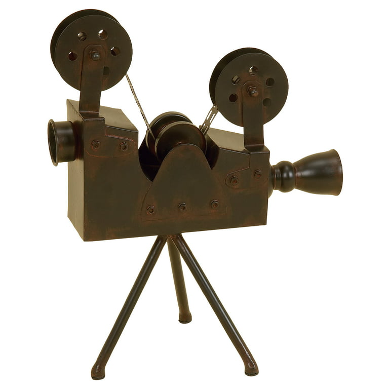DecMode Brown Metal Vintage Camera Sculpture, 12W x 15H