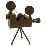 DecMode Brown Metal Vintage Camera Sculpture, 12"W x 15"H