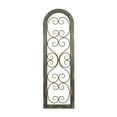 thumbnail image 1 of DecMode Brown Rustic Wood Scrollwork Pattern with Arched Frame Wall Décor, 15"W x 48"H, 1 of 9