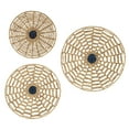 thumbnail image 1 of DecMode Brown Seagrass Handmade Woven Basket Plate Wall Decor (3 Count), 1 of 9