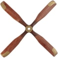 thumbnail image 1 of DecMode Brown Wood 4 Blade Airplane Propeller Wall Decor with Aviation Detailing, 1 of 7