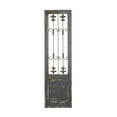 thumbnail image 1 of DecMode Brown Wood Distressed Door Inspired Ornamental Scroll Wall Decor with Metal Wire Details, 1 of 16