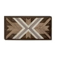 thumbnail image 1 of DecMode Brown Wood Handmade Southwestern Geometric Wall Decor, 1 of 12