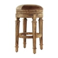 thumbnail image 1 of DecMode Brown Wood Rustic Bar Stool 29", 1 of 7