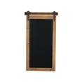 thumbnail image 1 of DecMode Brown Wood Chalkboard Sign Wall Decor with Barn Door Inspired Top, 1 of 14