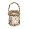thumbnail image 1 of DecMode Clear Glass Handmade Decorative Candle Lantern with Brown Rattan Woven Exterior and Twisted Handle, 1 of 7