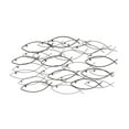 thumbnail image 1 of DecMode Coastal Metal School of Fish Wall Décor with Dark Gray and Silver Metal Finish, Set of 36"W x 19"H, 1 of 7