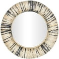 thumbnail image 1 of DecMode Coastal Round Dried Rope Design Wood Wall Mirror, 35"W x 35"H with Gray/Cream Textured Finish, 1 of 13