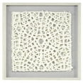 thumbnail image 1 of DecMode Coastal White/Gray Square Shaped 3D Origami Patterned Shadow Box, 24"W x 24"H, 1 of 14