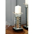 thumbnail image 1 of DecMode Contemporary 9 x 4 inch MDF and glass candle holder, 1 of 6