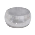 thumbnail image 1 of DecMode Contemporary Aluminum Pouf Inspired Coffee Table with Glossy Metallic Silver Finish, 30"W x 14"H, 1 of 12