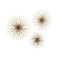 thumbnail image 1 of DecMode Contemporary Gold Metal 3D Starburst Wall Décor, Set of 3 16", 20", 24"D, 1 of 12
