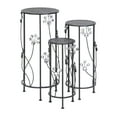thumbnail image 1 of DecMode Contemporary Iron Plantstands, Black 28"H, Set of 3, 1 of 15
