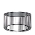 thumbnail image 1 of DecMode Contemporary Round Coffee Table, 32"W x 15"H Features Clear Glass Top and Black Open Metal Design, 1 of 12