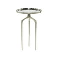thumbnail image 1 of DecMode Contemporary Silver Aluminum Accent Table with Tripod Base, 16"W x 25"H, 1 of 13