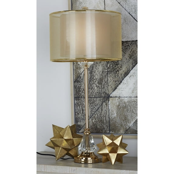 DecMode Copper Metal Glam Buffet Lamp 29"
