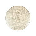 thumbnail image 1 of DecMode Cream Mother of Pearl Shell Round Disc Geometric Wall Decor with Black Frame, 1 of 13