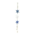 thumbnail image 1 of DecMode Cream Resin Handmade Layered Starfish Wall Decor with White Hanging Rope and Seashell Accents, 1 of 10