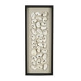 thumbnail image 1 of DecMode Cream Shell Handmade Abstract Shell Wall Decor with Beige Linen Backing and Black Frame, 1 of 10