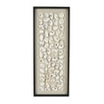 thumbnail image 1 of DecMode Cream Shell Handmade Abstract Shell Wall Decor with Beige Linen Backing and Black Frame, 1 of 10