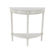 thumbnail image 1 of DecMode Cream Traditional Half Moon Shape Wood Console Table, 32"W x 32"H, 1 of 14