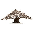 thumbnail image 1 of DecMode Dark Brown Metal Indoor Outdoor Tree Wall Decor with Leaves, 1 of 7