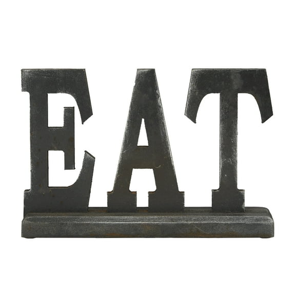 DecMode Eat Wood Decorative Sign, 1-Piece