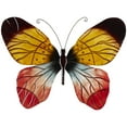 thumbnail image 1 of DecMode Eclectic Metal Butterfly Wall Décor, 36"W x 27"H with Glossy Wings and a Red, Blue, Yellow Finish, 1 of 8