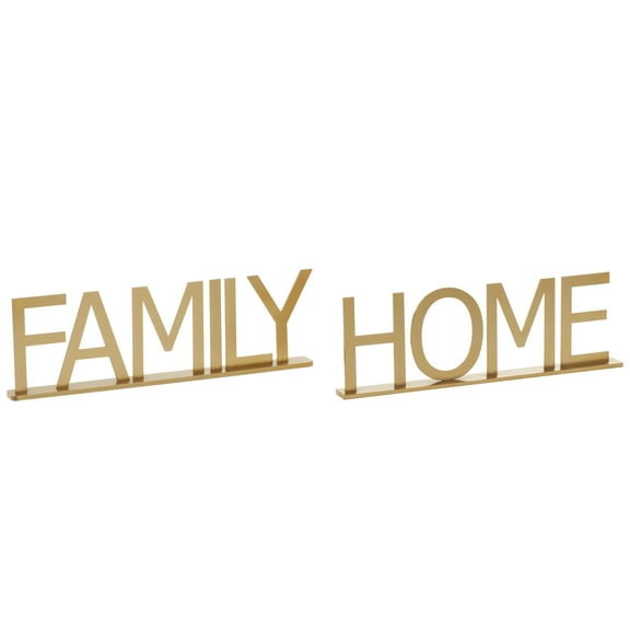 DecMode Family, Home Metal Decorative Sign, 2-Pieces