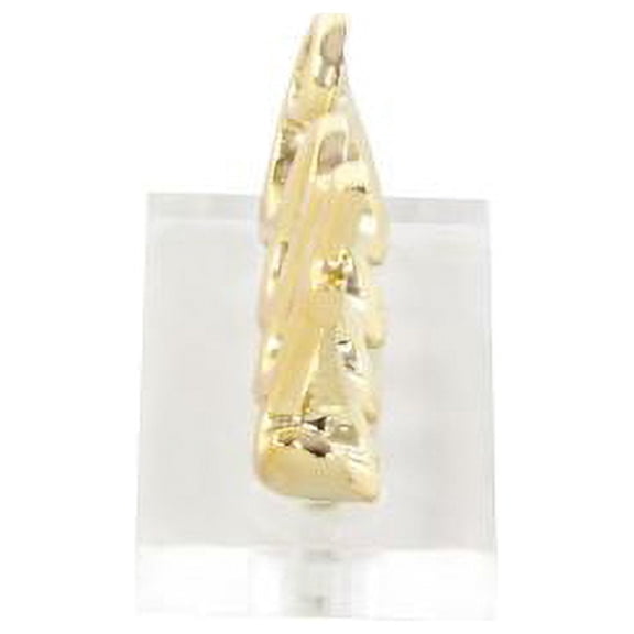 Decmode Glam 2 X 4 Inch Eat Aluminum Decor With Acrylic Base, Silver, Gold - Set of 2
