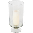 thumbnail image 1 of DecMode Glass Candle Holder with Elevated Base, 1 of 12