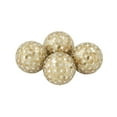 thumbnail image 1 of DecMode Gold 4" Handmade Mirrored Mosaic Glass Orbs & Vase Filler (4 Count), 1 of 12