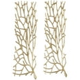 thumbnail image 1 of DecMode Gold Aluminum Metal Inspired Coral Wall Decor (2 Count), 1 of 11
