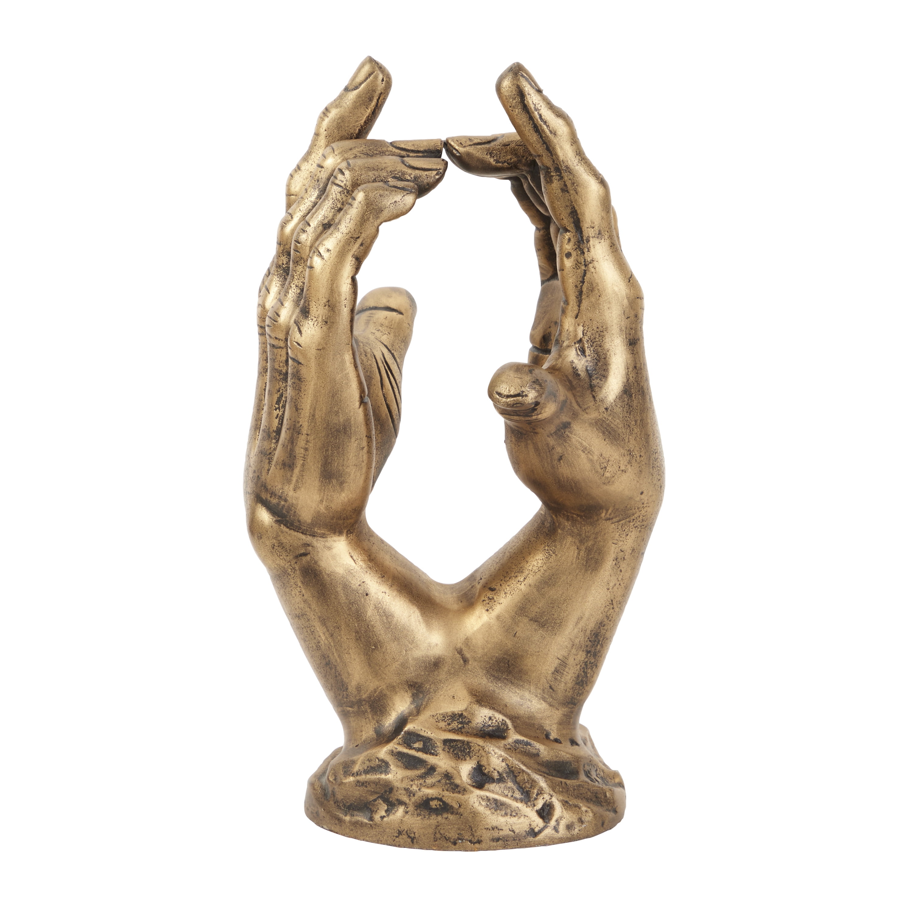 DecMode Gold Aluminum Traditional Abstract Sculpture
