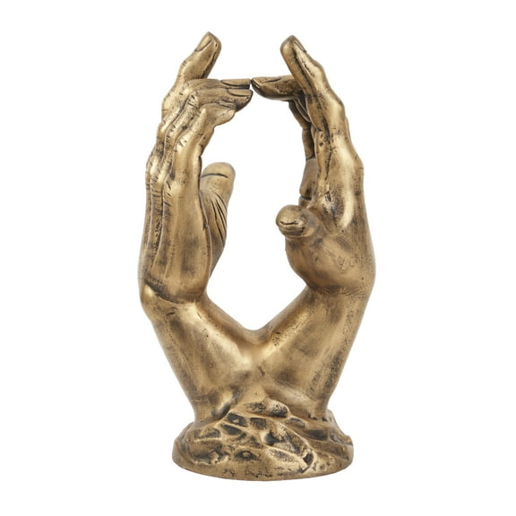 DecMode Gold Aluminum Traditional Abstract Sculpture