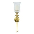 thumbnail image 1 of DecMode Gold Aluminum Metal Wall Sconce with Glass Holder, 1 of 7