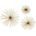 thumbnail image 1 of DecMode Gold Metal 3D Long Spike Starburst Wall Decor (3 Count), 1 of 14