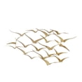 thumbnail image 1 of DecMode Gold Metal Foiled Flying Bird Wall Decor, 1 of 12