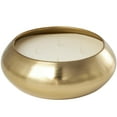 thumbnail image 1 of DecMode Gold Metal Jasmine Scented Wide Dome Shaped 60 oz 4 Wick Candle with White Wax, 1 of 7