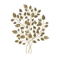 thumbnail image 1 of DecMode Gold Metal Large Metallic Leaf Wall Decor, 1 of 10