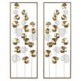 thumbnail image 1 of DecMode Gold Metal Cutout Floral Wall Decor with White Accents (2 Count), 1 of 14