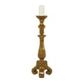 thumbnail image 1 of DecMode Gold Polystone Handmade Pillar Candle Holder, 1 of 8