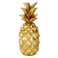 thumbnail image 1 of DecMode Gold Traditional Polystone Pineapple Fruit Sculpture, 6"W x 14"H, 1 of 12