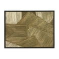 thumbnail image 1 of DecMode Gold Wood Carved Radial Geometric Wall Decor with Black Frame, 1 of 8