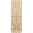 thumbnail image 1 of DecMode Gold Wooden Abstract Carved Starburst Wall Decor with White Backing, 1 of 11