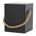 thumbnail image 1 of DecMode Gray Contemporary MGO Outdoor Accent Table with Burlap Handles, 15"W x 18"H, 1 of 7